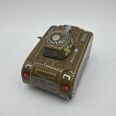 Vintage Tin Toy Super X / X-81 Japan Hero Windup Rollover Tank Vintage Tin Toy Super X / X-81 Japan Hero Windup Rollover Tank
