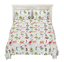 Grinch by Dr. Seuss Holiday  Christmas Bedding Super Soft 100 Cotton Flannel S