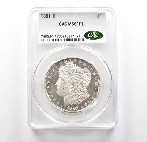 1881-O Morgan Silver Dollar MS61 PL CAC CACg *6318