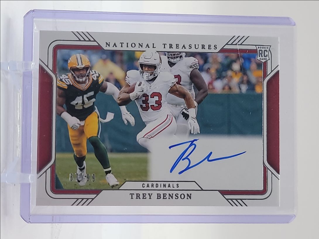 TREY BENSON 2024 NATIONAL TREASURES FIELD PASS ROOKIE RC AUTO /99 Q4559