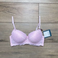 Rene Rofe Wild Dream Lace Push-Up Bra Size 36C Pink