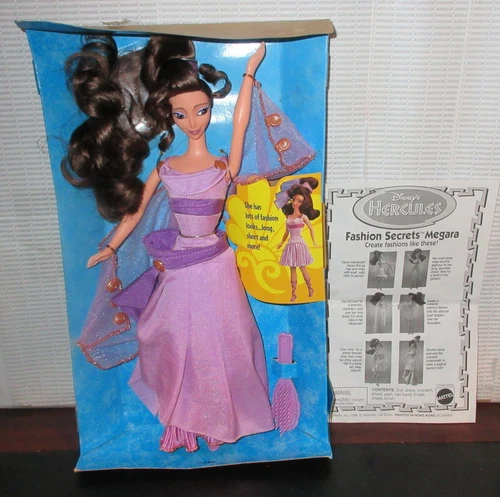 NRFC VTG DISNEY'S HERCULES FASHION SECRETS MEGARA NEVER REMOVED FROM CARDBORAD