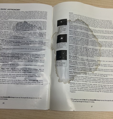 OLDER MEADE INSTRUCTION MANUAL DS-2000 REFLECTING & REFRACTING TELESCOPE & CD - Picture 4 of 4