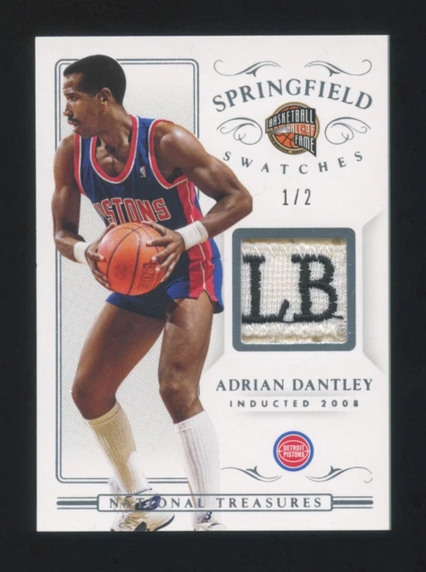 2015 NATIONAL TREASURES ADRIAN DANTLEY GAME WORN JERSEY TAG PATCH #ED 1/2  RARE