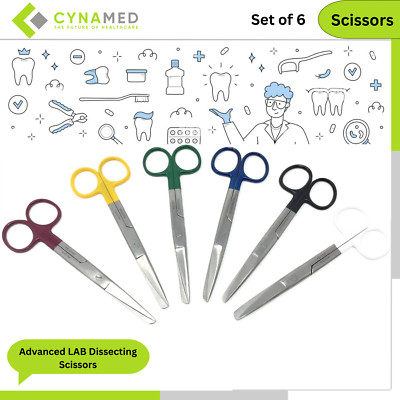 CYNAMED Advanced LAB Dissecting Scissors Ideal for Students Researchers Hobby