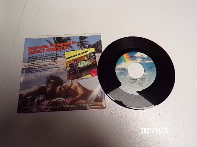 1986 Michael McDonald SWEET FREEDOM (45RPM 7” Single) w/Pic