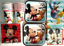 MICKEY MOUSE On The Go Disney Birthday Party Supply Kit Pack w/Beverage N
