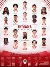 PRESALE - Indiana University Hoosiers 2024-25 Men's Basketball Schedule Poster