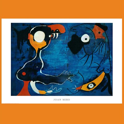 1935 Joan Miro Deux Femmes vintage art print offset lithography