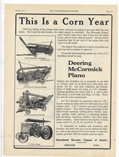1911 International Harvester Ad: Deering, Plano, McCormick Huskers, IHC Mogul