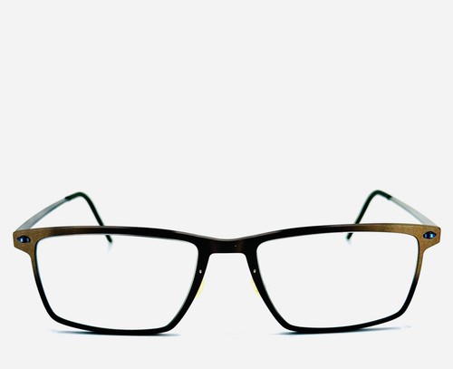 LINDBERG 6544 057/DAF8 U13 Brown Blue Rectangle Eyeglasses 53-18-150 B:34