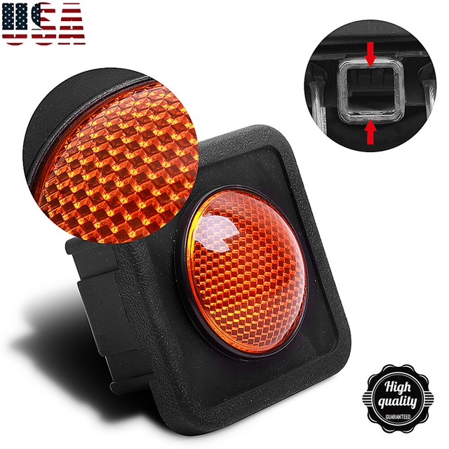 Safety Reflective Amber Lens Trailer Hitch Cover Fit Towing Hauling 2.1