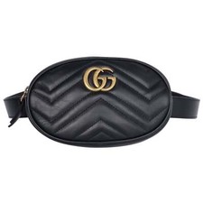 Gucci Matelasse GG Marmont Belt Bag 75 30 Black
