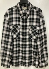 Duluth Trading Co Men's Black/White Flannel LS Shirt 3XL
