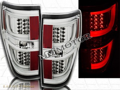 09-14 Ford F150 F-150 Pickup Truck Chrome Housing Clear Lens G2 LED Tail Lights