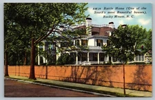 Postcard Battle Home Souths Most Beautiful Houses Rocky Mount North Carolina