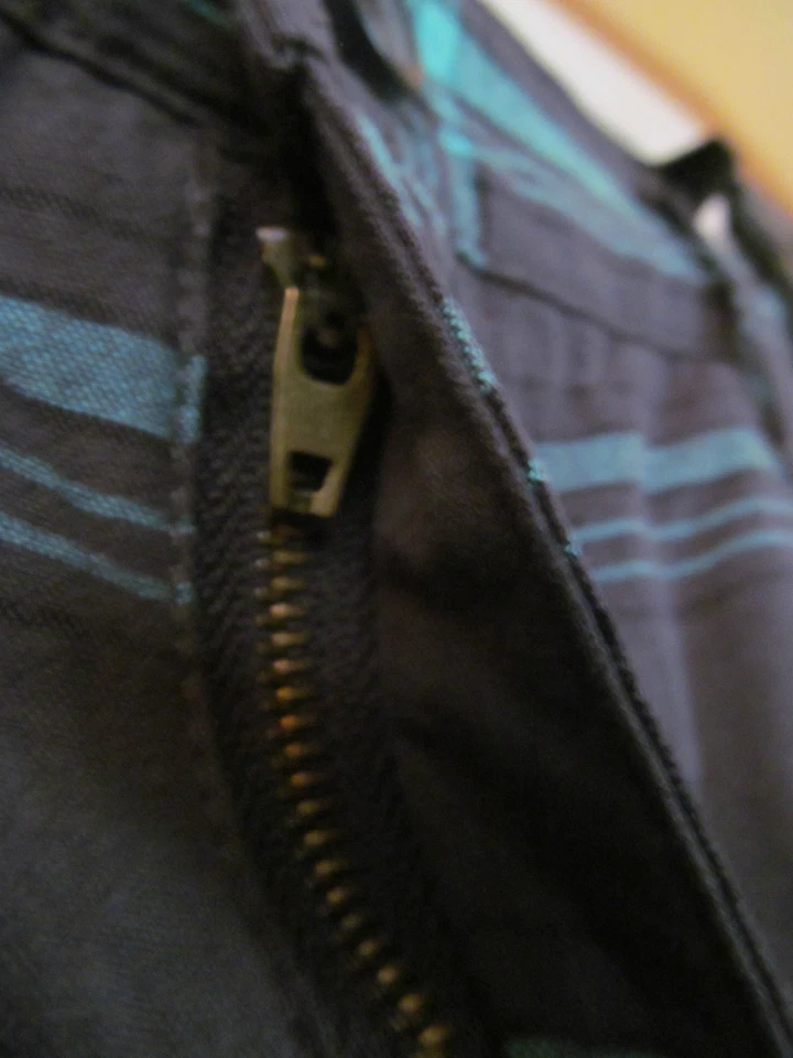 Новый с Ярлыками мальчика зоопарк Йорк серый, черный, Aqua синий клетку длиной до колена шорты размер 12 - Изображение 3 из 4