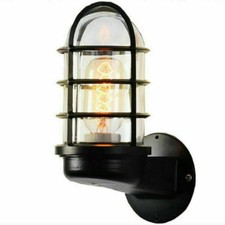 Image of Modern Industrial Wall Light Retro Glass Cage Fixture Mounted Fitting Wall Lamp