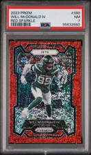 2023 Panini Prizm Will McDonald IV Rookie RC Red Sparkle Prizm #380 PSA 7