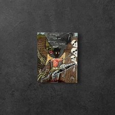 Samo, Jean Michel Basquiat Attributed New York City Graffiti Art Angel Funky Art