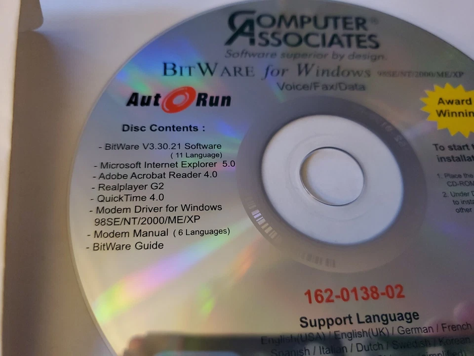 Bitware V3.30.21 Software For Windows Voice Fax Data CD-Rom Disc Only - Image 3 of 4