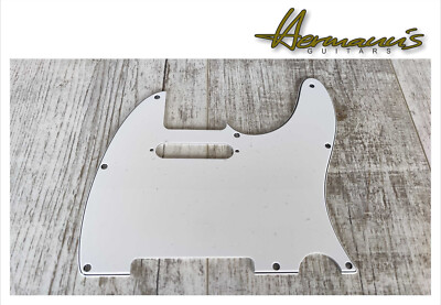 Tele, Telecaster 8 Loch Pickguard, Farbe Weiß, US Lochabstände
