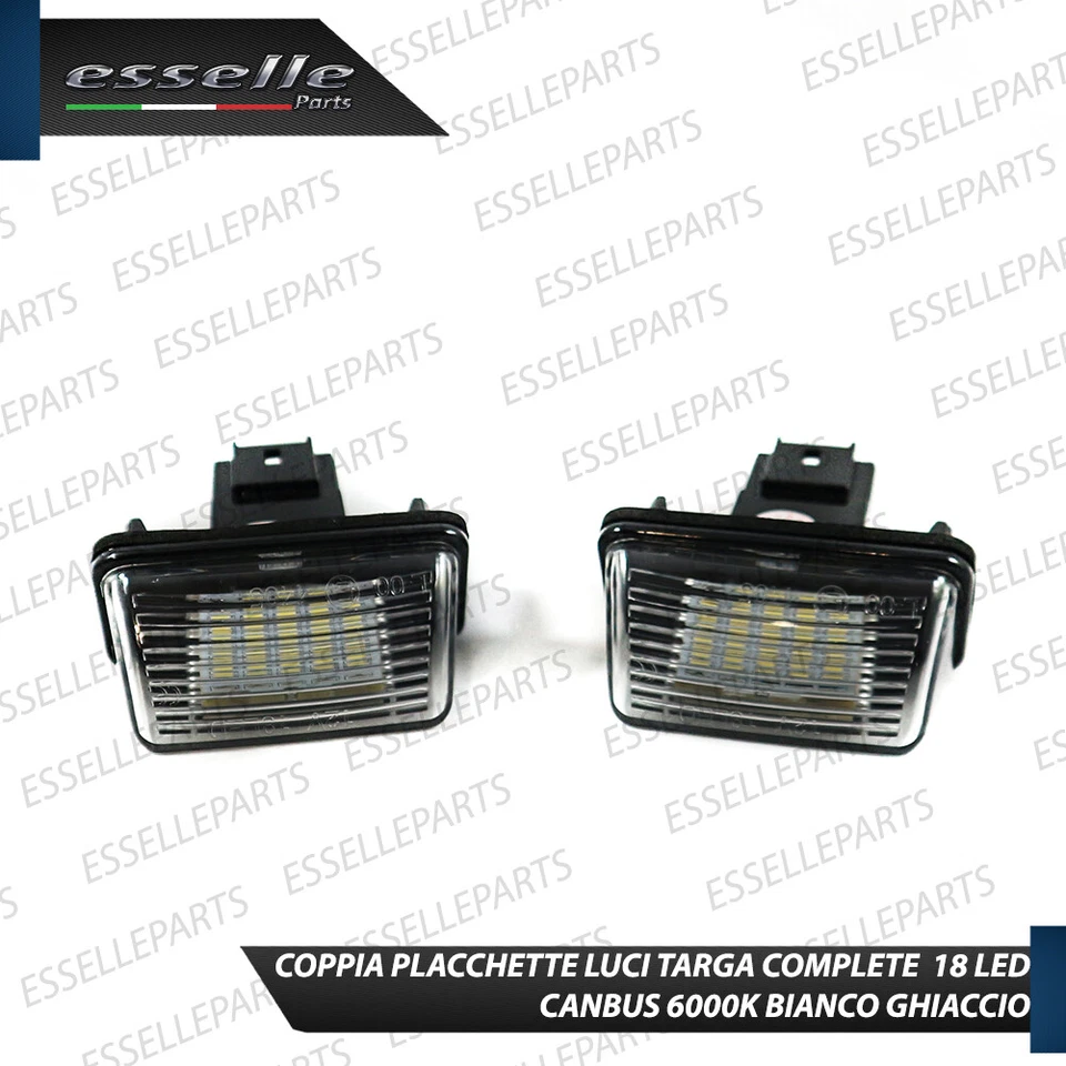 PLACCHETTE A LED LUCI TARGA 18 LED SPECIFICHE CITROEN BERLINGO 6000K NO ERROR - Immagine 3 di 4