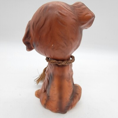 ビンテージEnesco製 Big eye Dog S&P 陶器 犬 フィギュリン Vintage 1960's Enesco Big Sad Eye Puppy Dog Figurine Brown