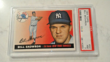 1955 TOPPS SINGLE - #22 BILL SKOWRON - NEW YORK YANKEES. PSA 7.
