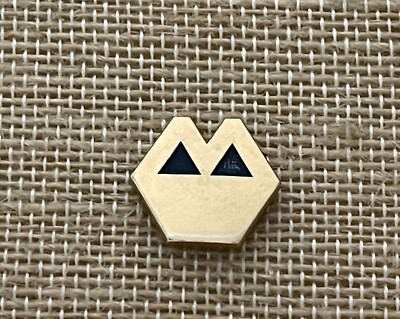 Hartzberg J & L  Art Deco 10K Gold Filled Blue Enamel Inlay Tie Lapel Pin MCM