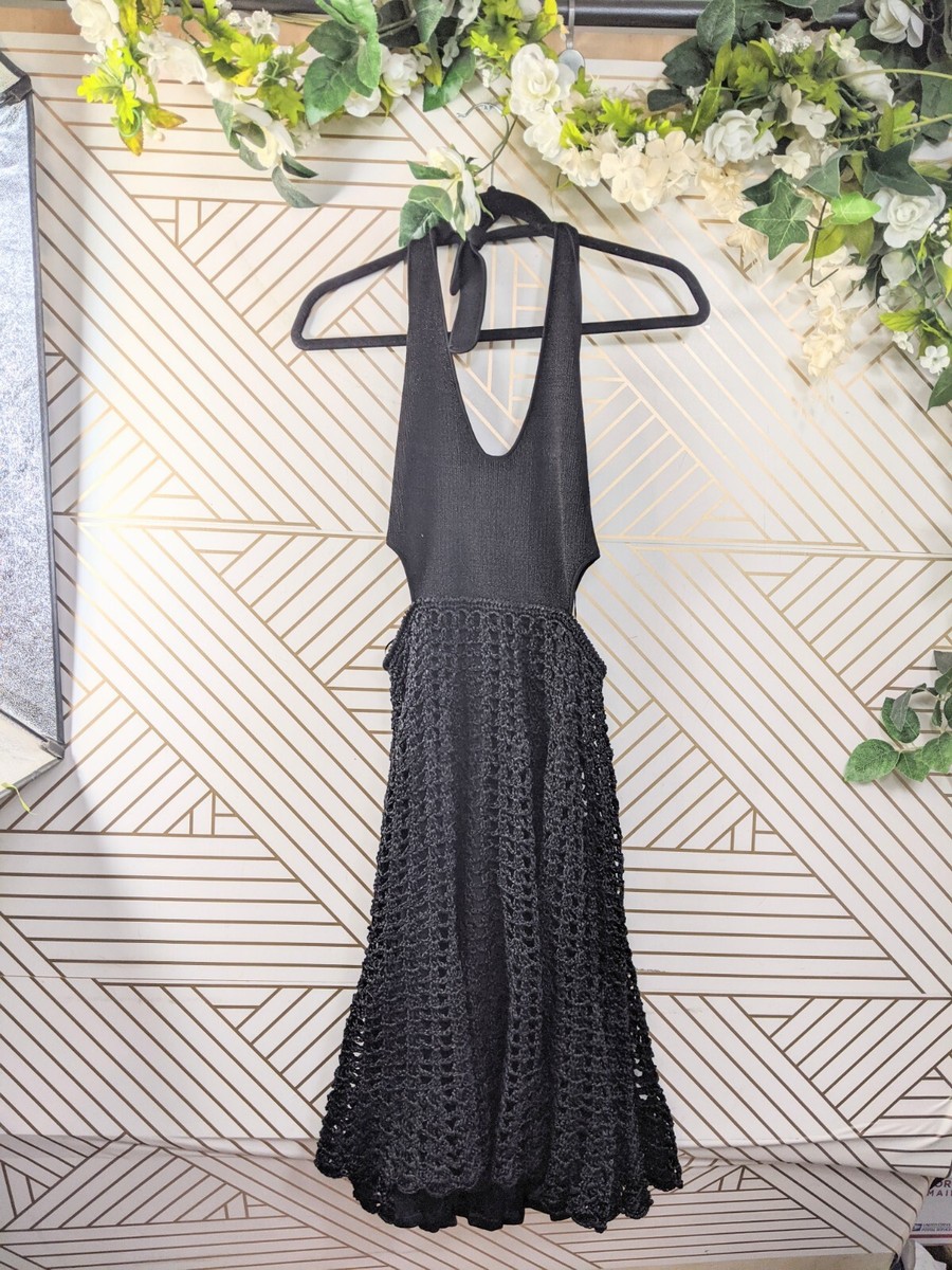 PROENZA SCHOULER Women's Crotchet Mixed Stitch Knit Halter Knit Dress Siz  XS NEW | eBay