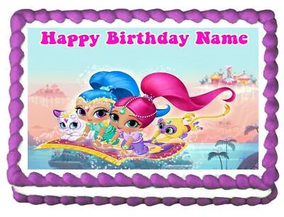 SHIMMER AND SHINE Edible Cake topper image