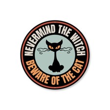 Halloween Cat Metal Sign