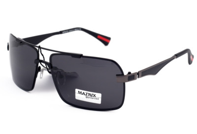 Matrix Collection polarisierte Sonnenbrille für Herren Fahrer hellgraue quadratische Gläser