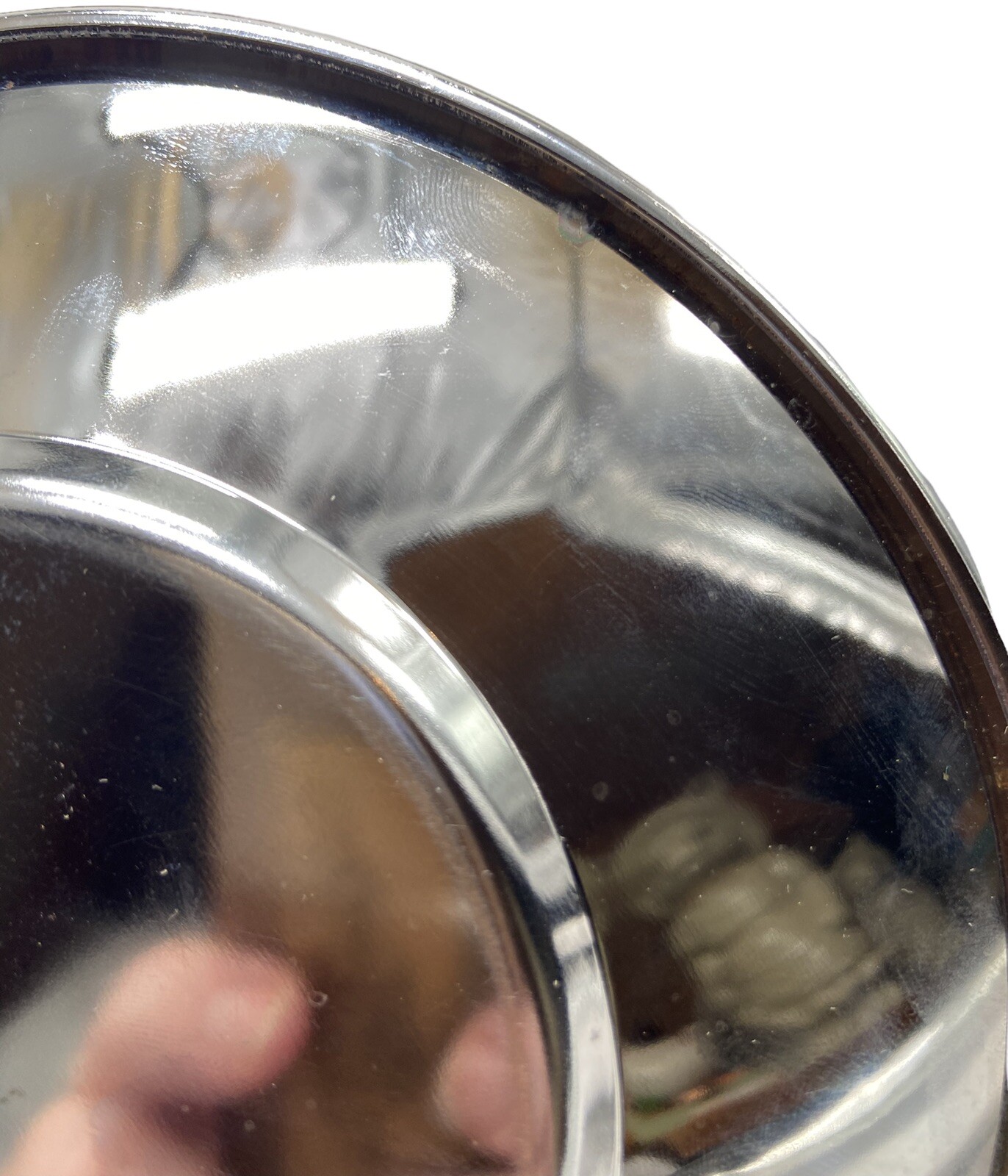 Kromex SERVADISH, glass, chrome handle, plate/lid, Candy, Relish, Dip