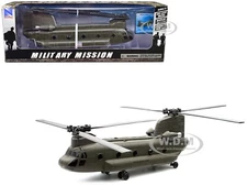 BOEING CH-47 CHINOOK AIRCRAFT "US ARMY" OLIVE DRAB 1/60 DIECAST NEW RAY 25793