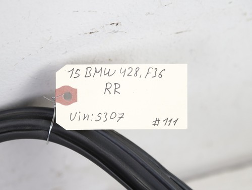 BMW 428I GRAN COUPE F36 REAR RIGHT DOOR SEAL RUBBER WEATHERSTRIP GENUINE 14-18 - Picture 4 of 4