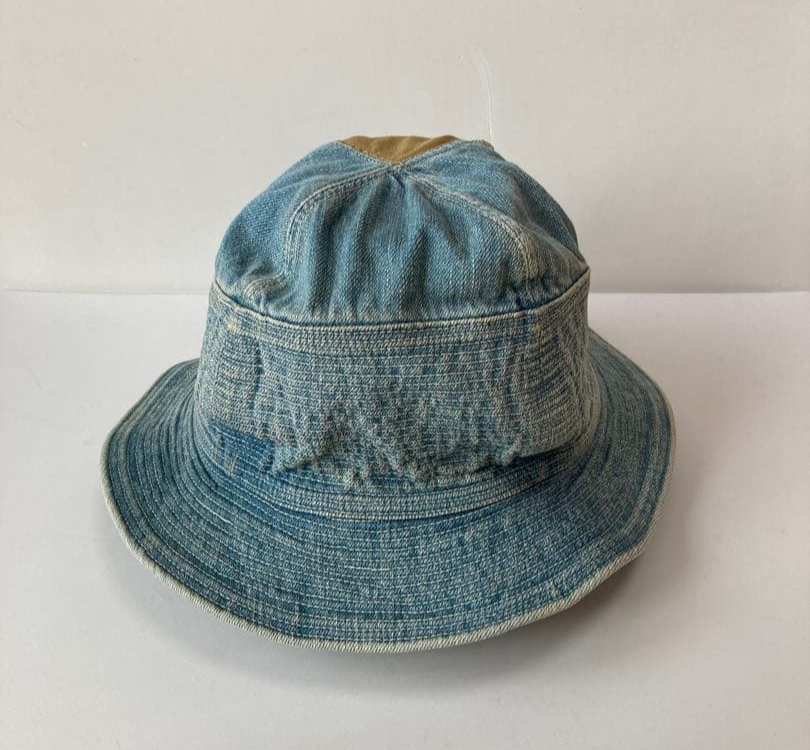 KAPITAL Old Man and the Sea Bucket Hat Blue Free Size Denim Men