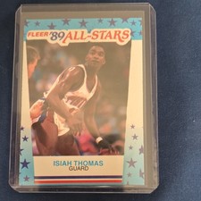 Fleer 1989-90 All-Stars Stickers Isiah Thomas #6 Detroit Pistons Basketball
