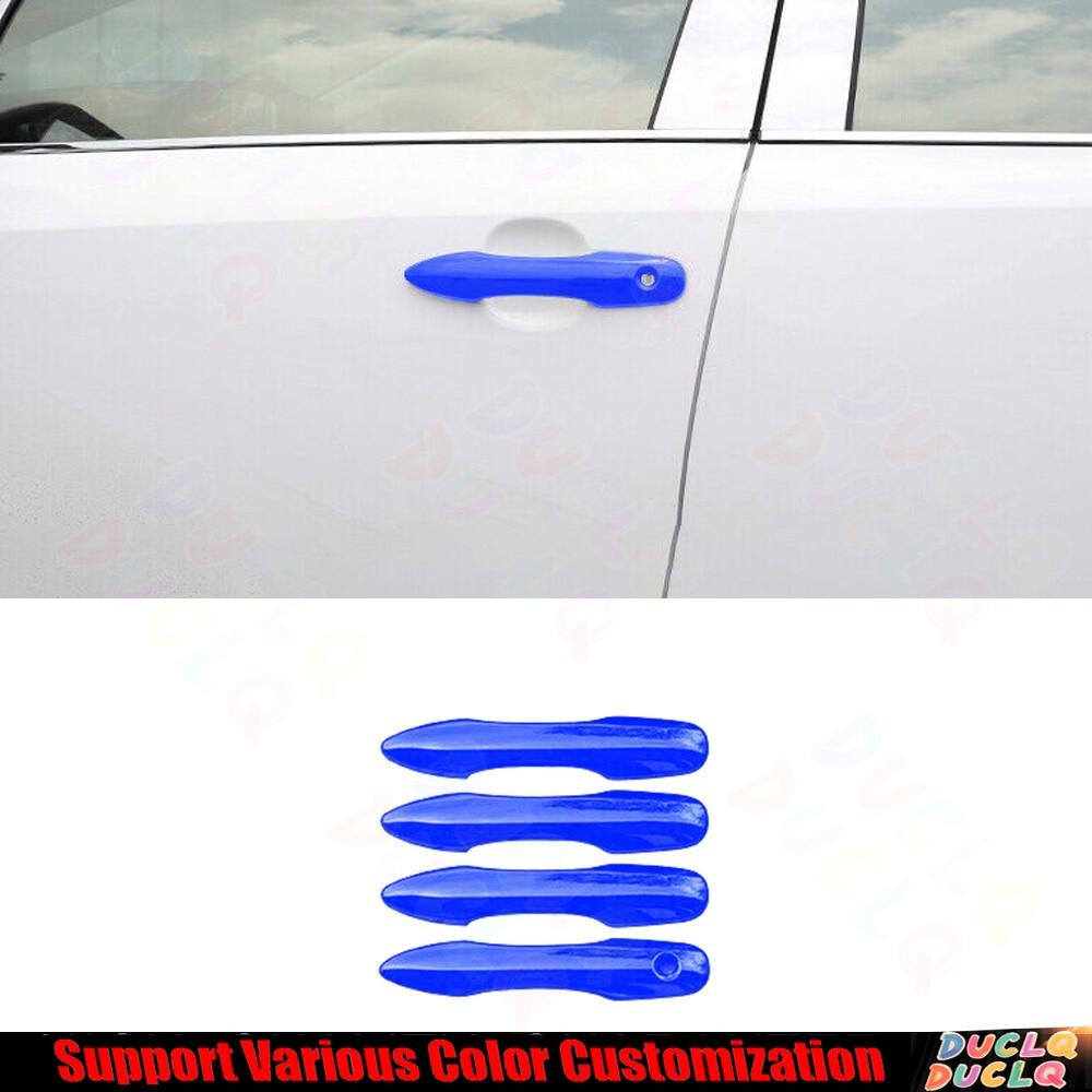 Car Exterior Door Handle Panel Trim 4* For Toyota Corolla 2019-2023 Bright Blue