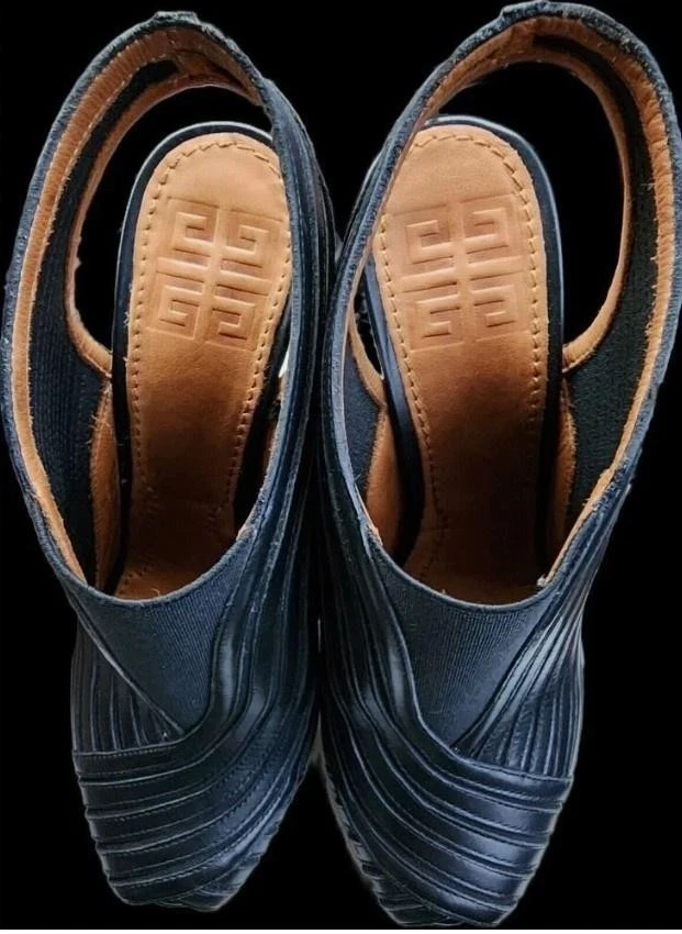 Zapatos Givenchy para mujer talla 38 tacones con cordones patrón ondulado diseñador Foto 2 de 4