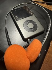 Orange Retro Over Ear Headphones 2 Pcs Vintage Underwire for Walkman Audio NEW