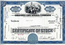 Granite City Steel Company, Delaware, 1966  (25 Shares)
