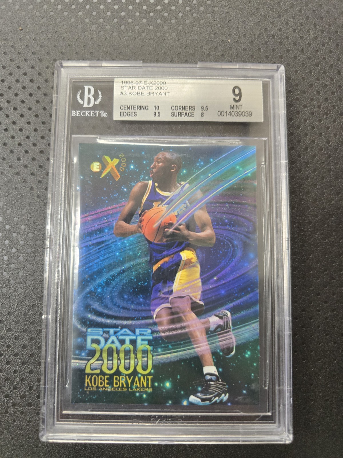 1996-97 E-X2000 Star Date 2000 Kobe Bryant Rookie #3 BGS 9