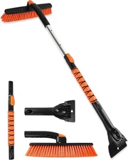 BFONS 41" Ice Scrapers for Car Windshieldand Extendable Snow Brush with Foam Gri