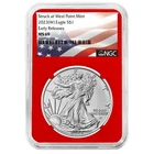 2023 (W) $1 1-oz American Silver Eagle NGC MS69 ER Flag Label Red Core