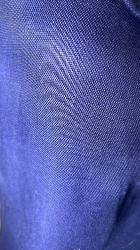 Kate Spade 100% Linen Navy Blue Sleeveless Midi Dress Ruffle Collar Size 8 - Picture 3 of 11