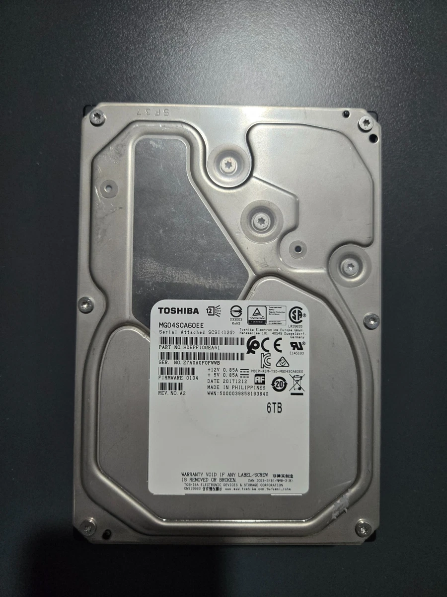 Toshiba 3.5 in Form Factor Internal Hard Disk Drives 6 TB Storage