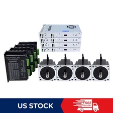 1/3/4Axis Nema 34 Stepper Motor 1133oz.in & Driver DM860I & Power Supply CNC Kit