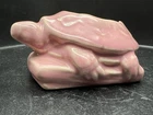 1940's Nelson McCoy Pottery Glossy Pink Glaze Turtle Planter